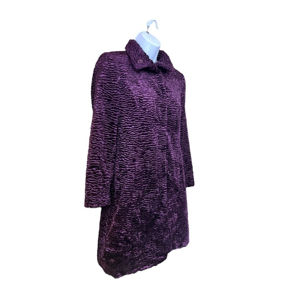 SzXSP White House  Black Market Persian Coat in Plum - Picture 4 of 7